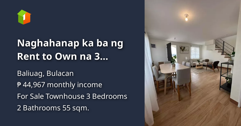 Naghahanap ka ba ng Rent to Own na 3 Bedrooms sa Baliwag Bulacan [House