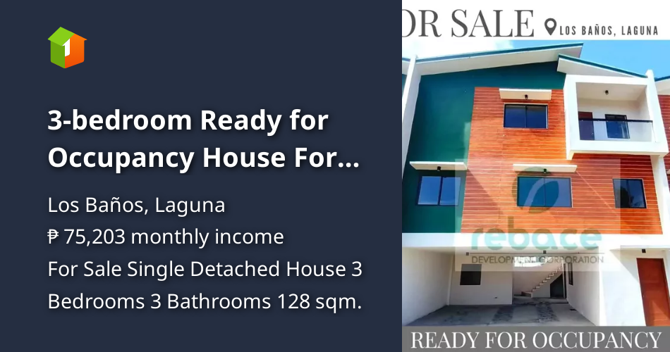 3bedroom Ready for Occupancy House For Sale in Los Banos Laguna [House
