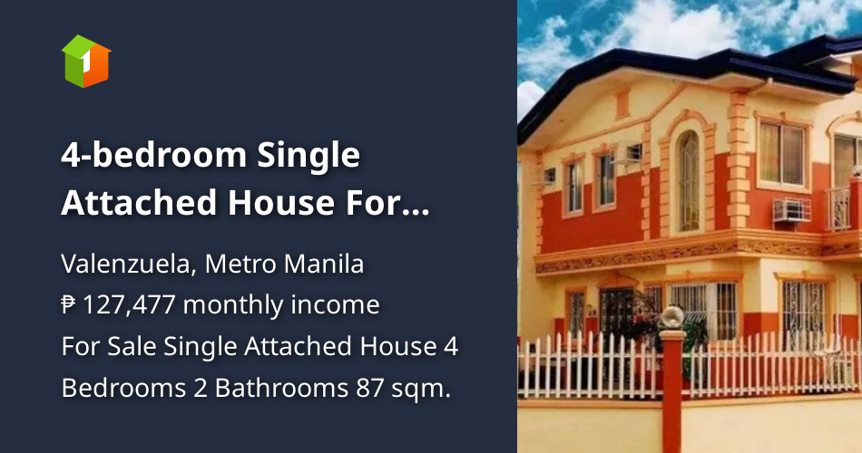 4bedroom Single Attached House For Sale in Valenzuela Metro Manila