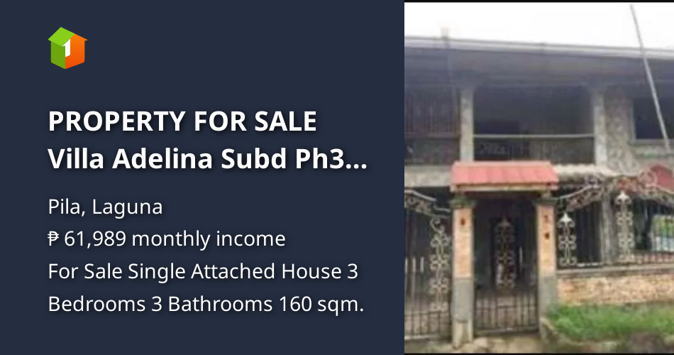 PROPERTY FOR SALE Villa Adelina Subd Ph3 Bulilan Sur, Pila, Laguna