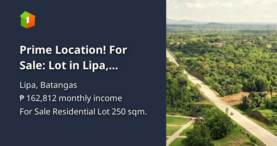 Prime Location! For Sale Lot in Lipa, Batangas by Rockwell Land, Best
