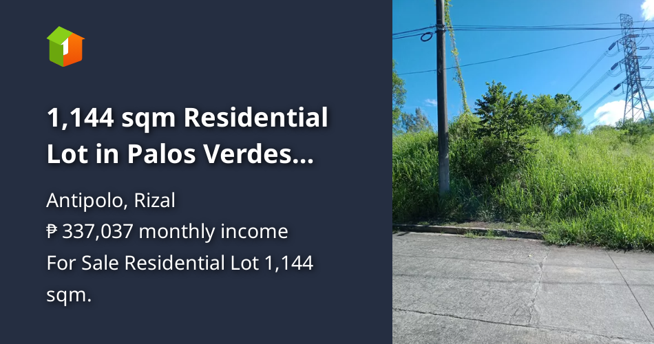 1,144 sqm Residential Lot in Palos Verdes Subd Antipolo [Lot 🚜