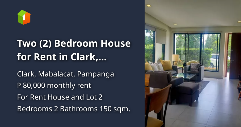 Two (2) Bedroom House for Rent in Clark, Pampanga [House and Lot 🏘️
