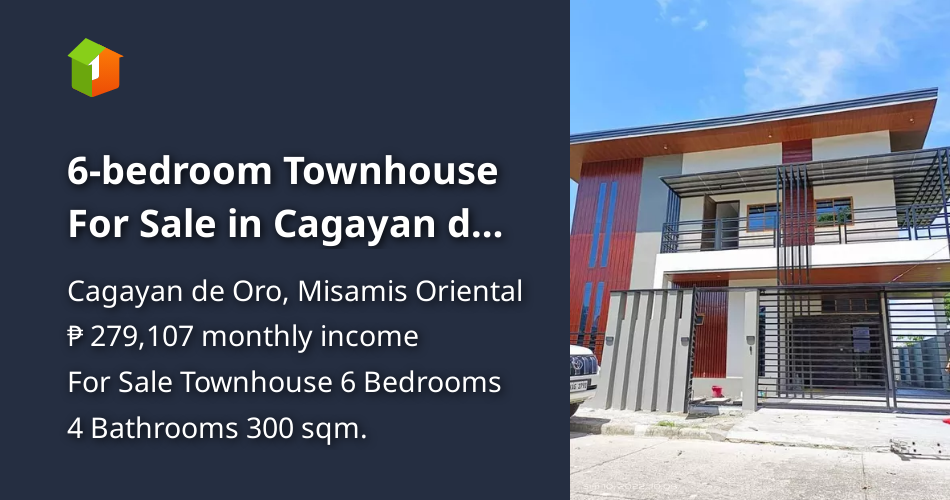 6bedroom Townhouse For Sale in Cagayan de Oro Misamis Oriental [House