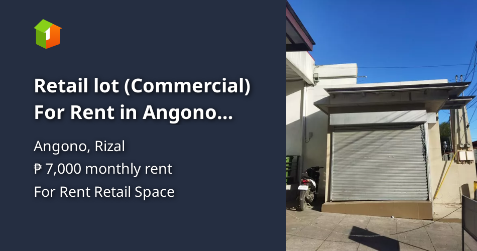 Retail lot For Rent in Angono Rizal beside public market