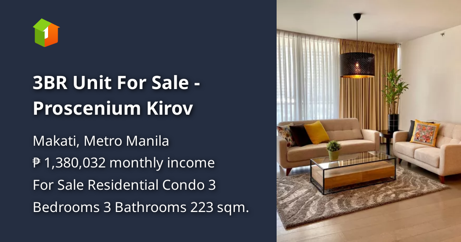 3BR Unit For Sale - Proscenium Kirov [Condos 🏙️] (October 2026) in ...