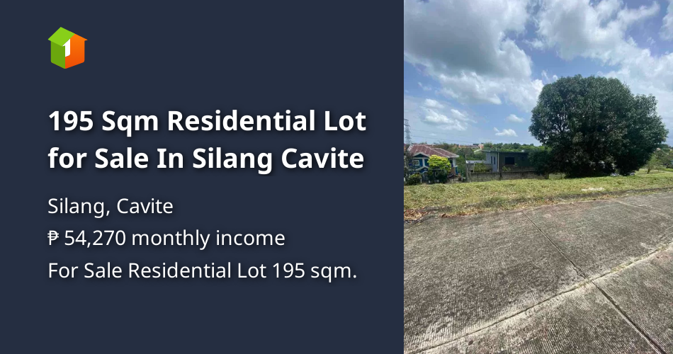 195 Sqm Residential Lot for Sale In Silang Cavite [Lot 🚜] (June 2024
