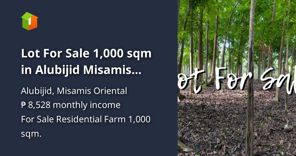 Lot For Sale 1,000 sqm in Alubijid Misamis Oriental [Lot 🚜] (October
