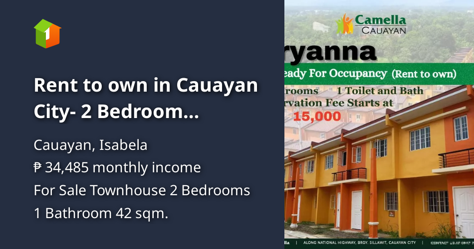 Rent to own in Cauayan City 2 Bedroom Aryanna RFO unit Installment