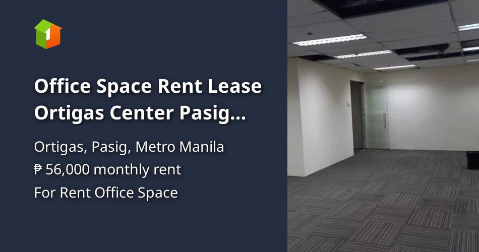 Office Space Rent Lease Ortigas Center Pasig Manila 112 sqm