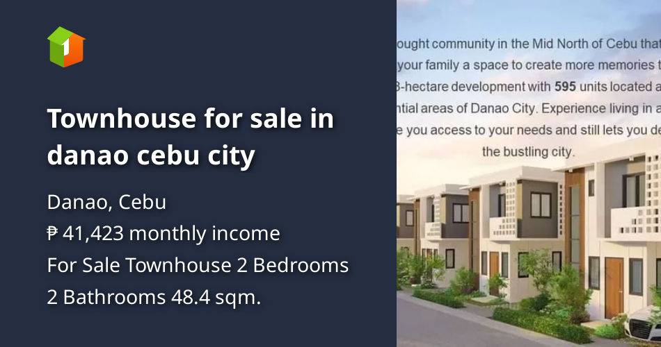 Townhouse for sale in danao cebu city [House and Lot 🏘️] (May 2023) in Danao, Cebu for sale