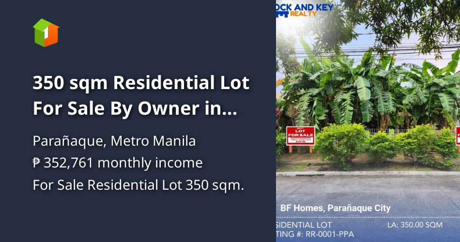 350 sqm Residential Lot For Sale By Owner in Paranaque Metro Manila