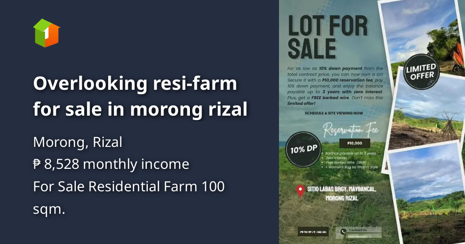 Overlooking resi-farm for sale in morong rizal [Lots 🚜] (May 2026) in ...