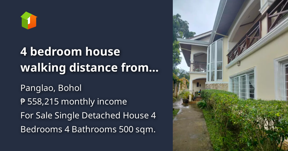 4 bedroom house walking distance from beach Panglao Island Bohol 36m [House and Lot 🏘️] (July