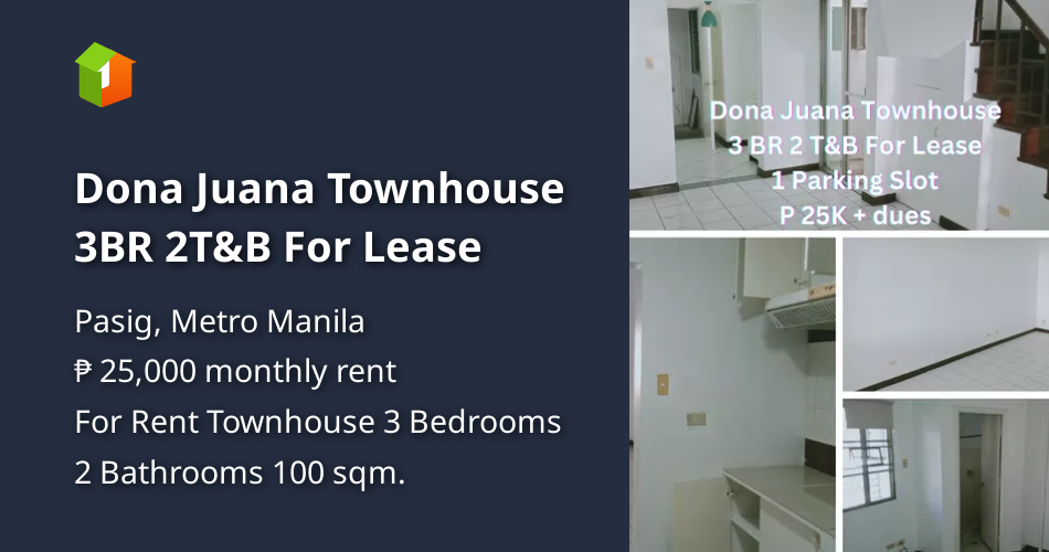 Dona Juana Townhouse 3BR 2T&B For Lease [House and Lot 🏘️] (November