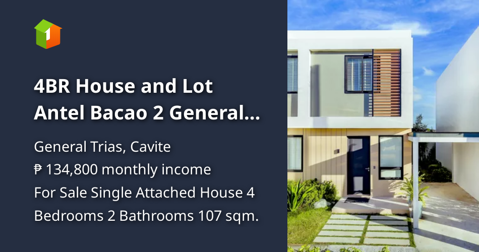 4BR House and Lot Antel Bacao 2 General Trias Kawit Cavite Evo City