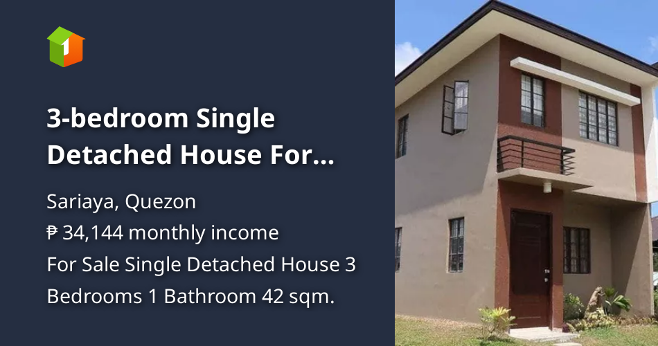 3bedroom Single Detached House For Sale in Sariaya Quezon [House and