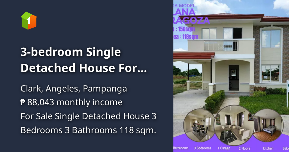 3bedroom Single Detached House For Sale in Clark Angeles Pampanga