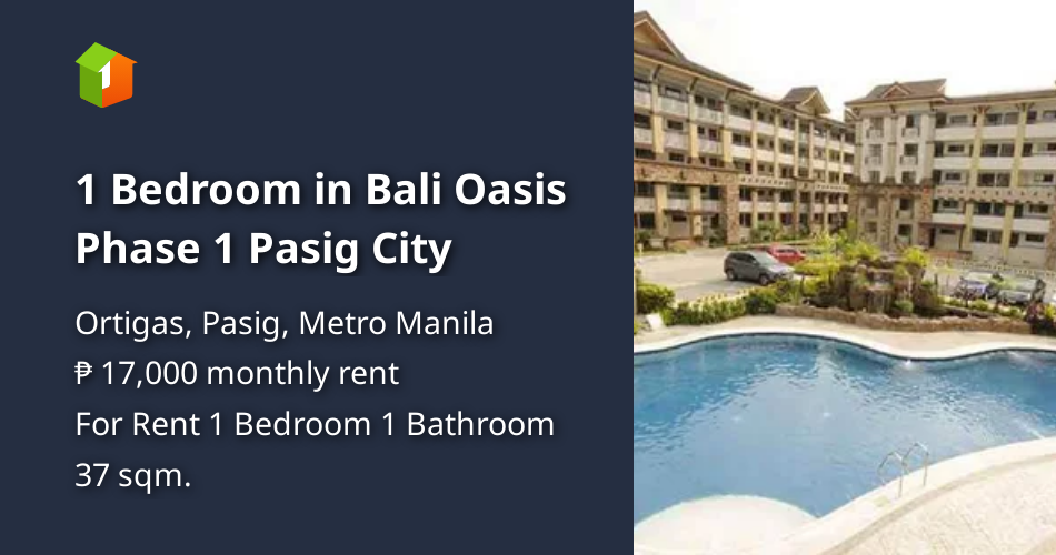 1 Bedroom in Bali Oasis Phase 1 Pasig City [Condo 🏙️] (August 2020) in Ortigas, Pasig, Metro
