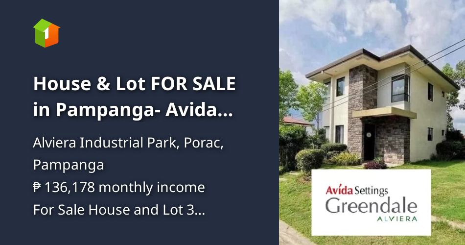 House & Lot FOR SALE in Pampanga Avida Settings GREENDALE Alviera