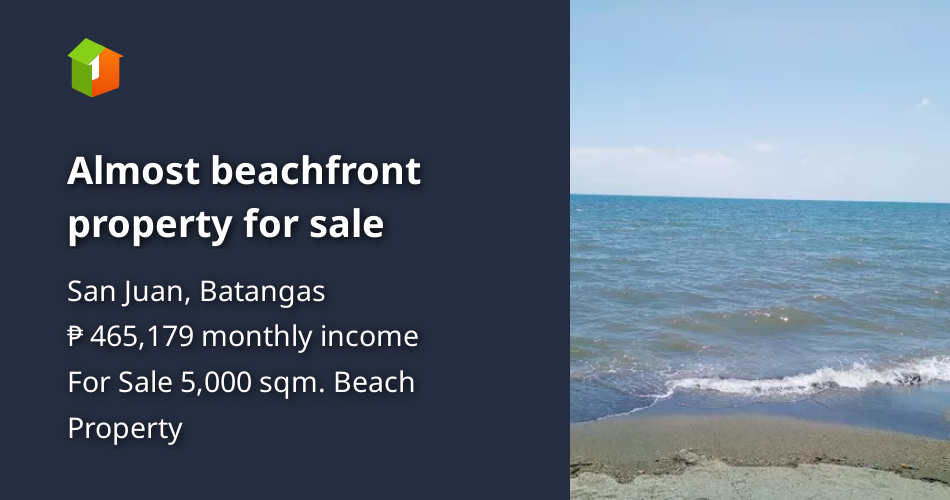 Almost beachfront property for sale [Beach Property 🏖️] (April 2021) in