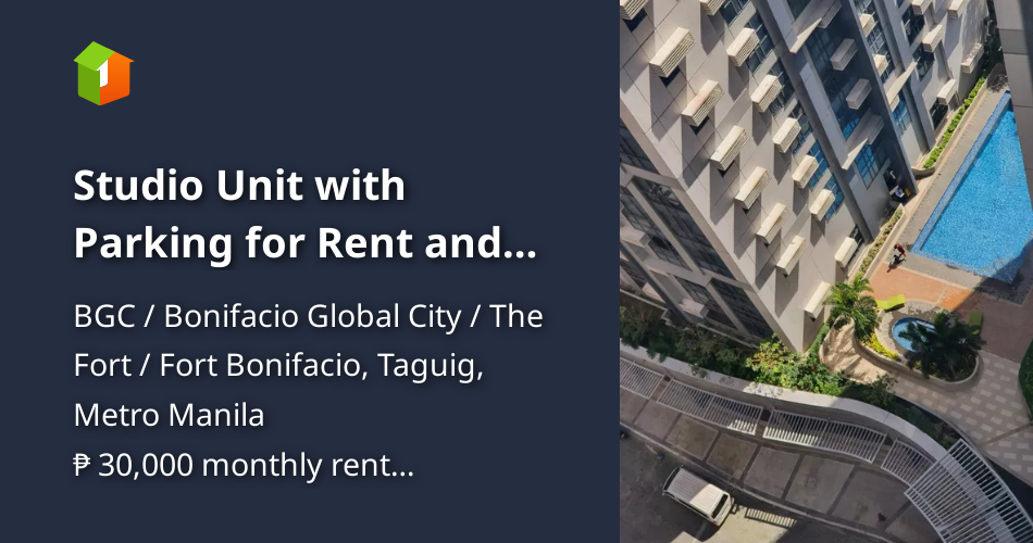 Studio Unit with Parking for Rent and Sale in Viceroy Taguig City