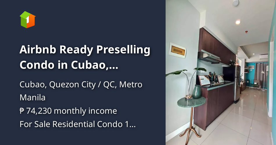 Airbnb Ready Preselling Condo in Cubao, Quezon City along Aurora Blvd