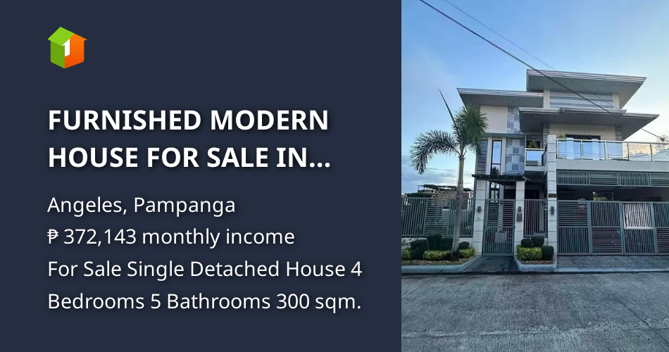 FURNISHED MODERN HOUSE FOR SALE IN ANGELES CITY [House and Lot 🏘️] (December 2022) in Angeles