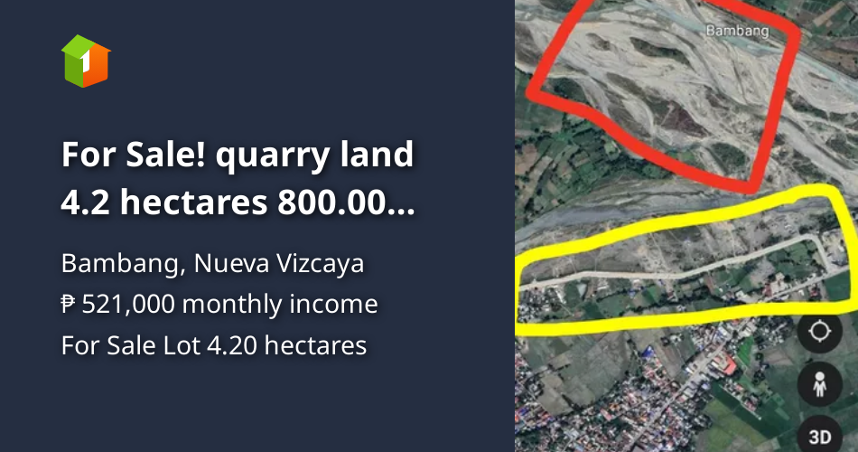 For Sale! quarry land 4.2 hectares 800.00 pesos/sqm (NEGOTIABLE!!) [Lot