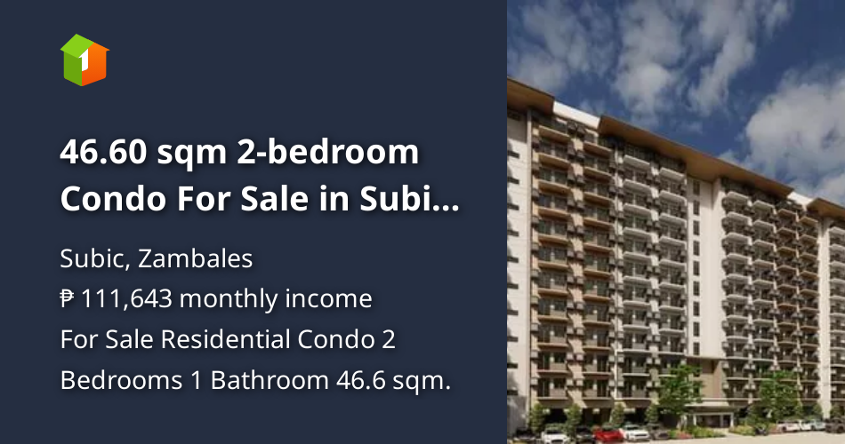 46.60 sqm 2bedroom Condo For Sale in Subic Zambales [Condo 🏙️] (March