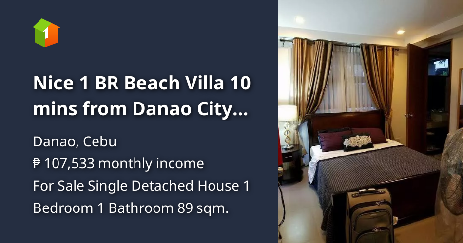 Nice 1 BR Beach Villa 10 mins from Danao City Hall, Cebu, Philippines