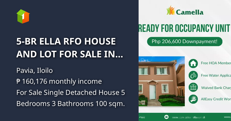 5BR ELLA RFO HOUSE AND LOT FOR SALE IN ILOILO CITY [House and Lot 🏘️