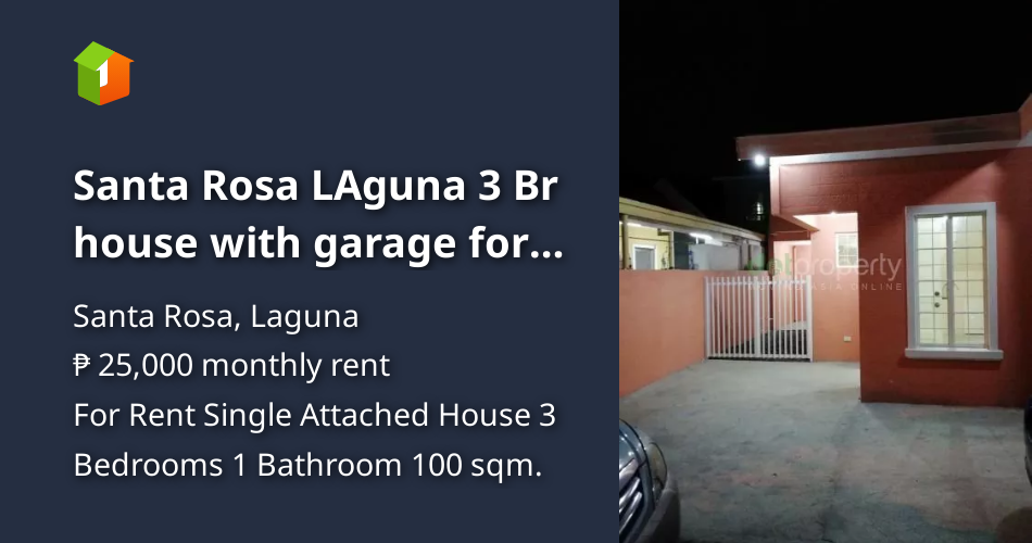 Santa Rosa LAguna 3 Br house with garage for lease [House and Lot 🏘️