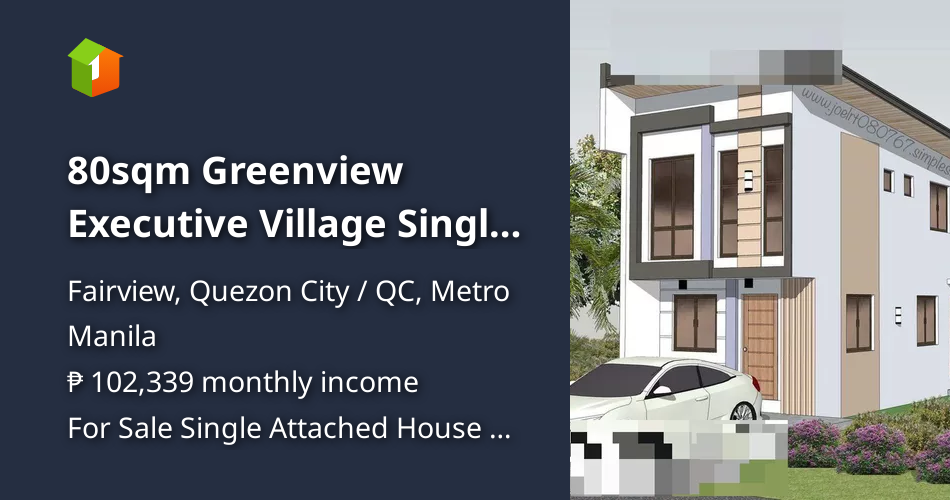 80sqm Greenview Executive Village Single Preselling Unit West Fairview