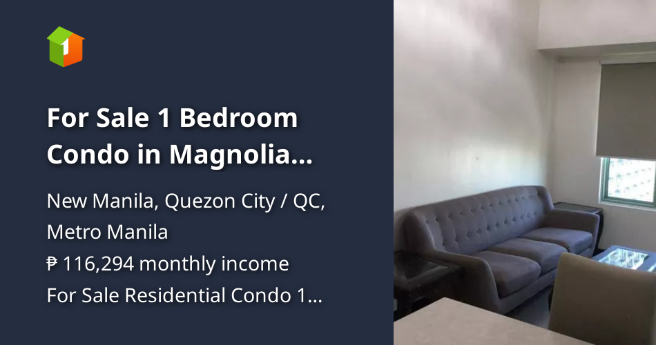For Sale 1 Bedroom Condo in Magnolia Residences Quezon City [Condo 🏙️