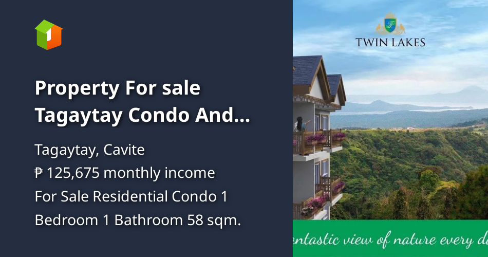 Property For sale Tagaytay Condo And Lot Only [Condo 🏙️] (April 2022