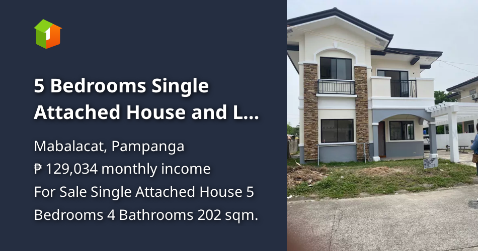 5 Bedrooms Single Attached House and Lot in Mabalacat City [House and