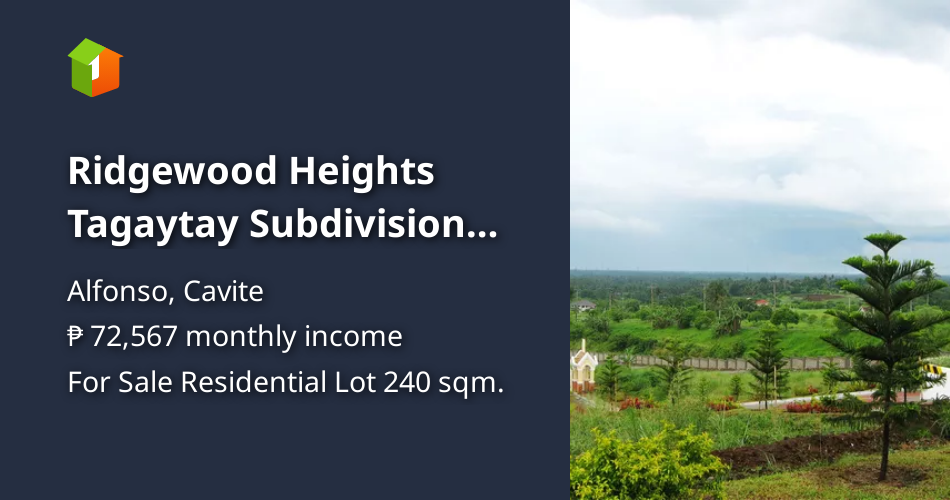 Ridgewood Heights Tagaytay Subdivision Lots for Sale (2023) [Lot 🚜] (January 2024) in Alfonso
