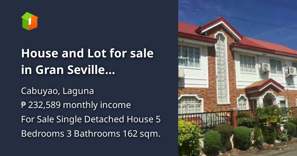 House and Lot for sale in Gran Seville Subdivision Cabuyao Laguna