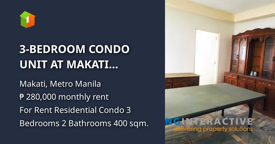 3BEDROOM CONDO UNIT AT MAKATI EXECUTIVE CENTER [Condo 🏙️] (October