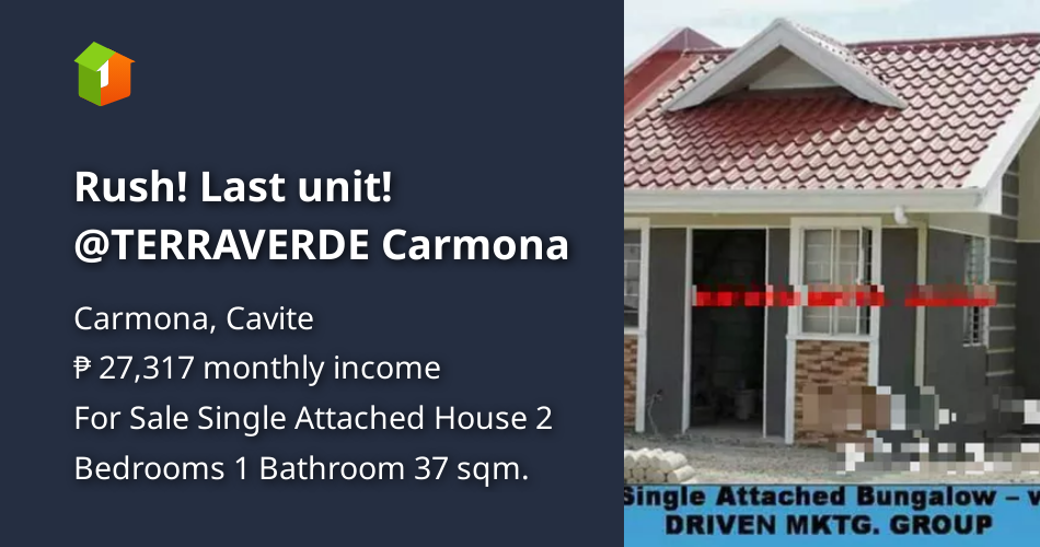 Rush! Last unit! TERRAVERDE Carmona [Houses and Lots 🏘️] (October 2024