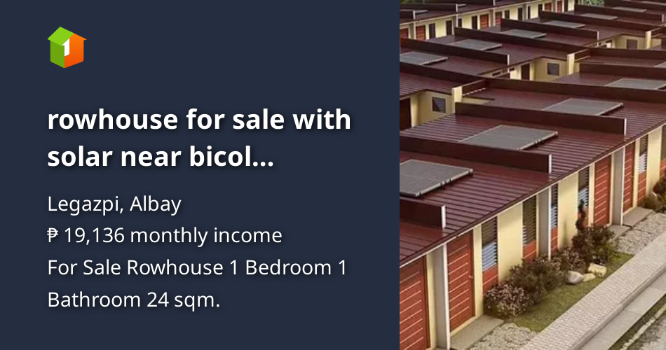 Rowhouse for sale with solar near bicol international airport [House