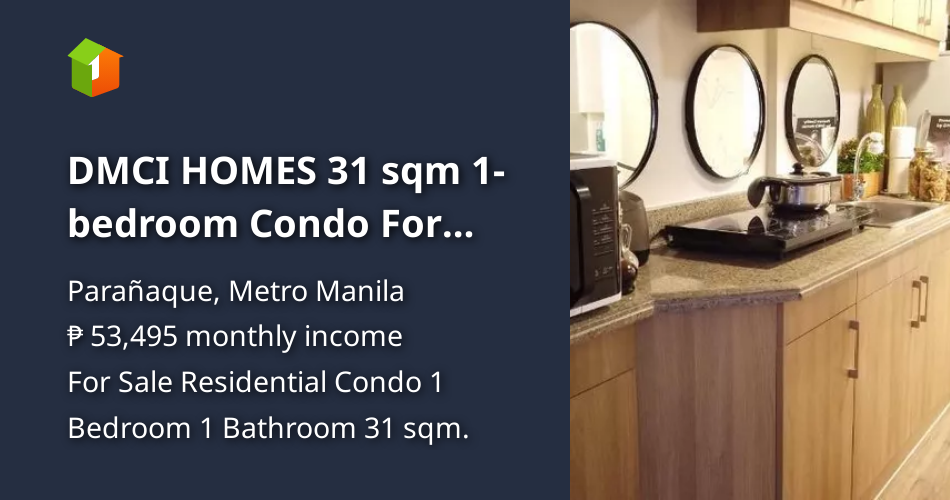 DMCI HOMES 31 sqm 1-bedroom Condo For Sale in Paranaque Metro Manila ...