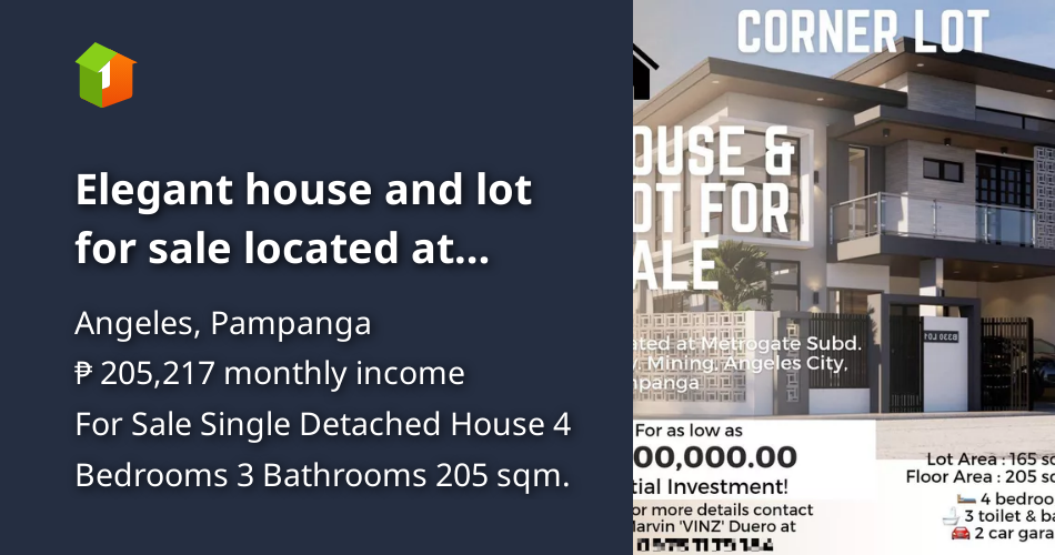 Elegant house and lot for sale located at angeles city pampanga [House