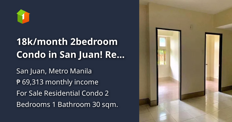 18k/month 2bedroom Condo in San Juan! Rent to Own [Condo 🏙️] (May 2022) in San Juan, Metro