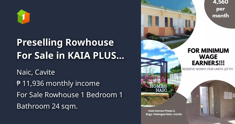 Preselling Rowhouse For Sale in KAIA PLUS HOMES Naic Cavite [Houses and Lots 🏘️] (October 2024