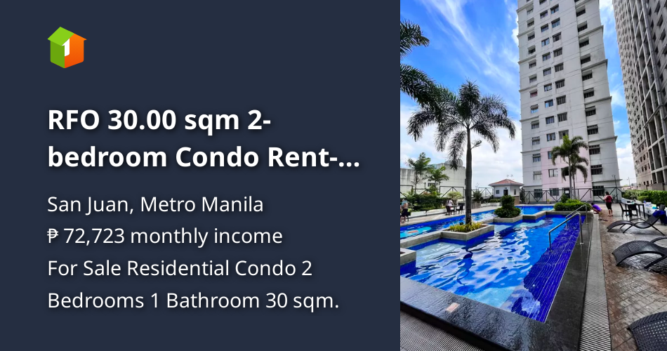 RFO 30.00 sqm 2bedroom Condo Renttoown thru PagIBIG in San Juan