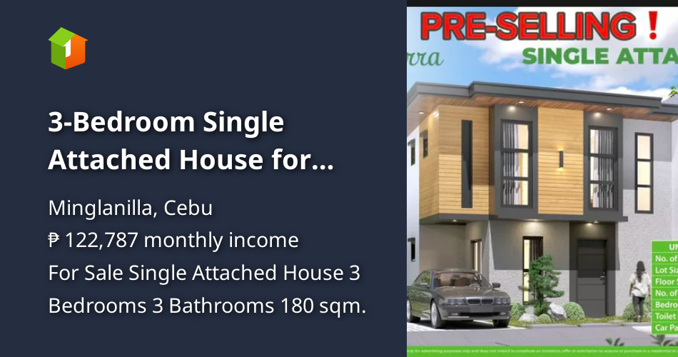 3Bedroom Single Attached Housr for Sales In Monglanilla, Cebu City