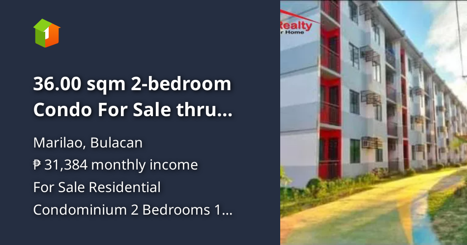 36.00 sqm 2bedroom Condo For Sale thru PagIBIG in Marilao Bulacan