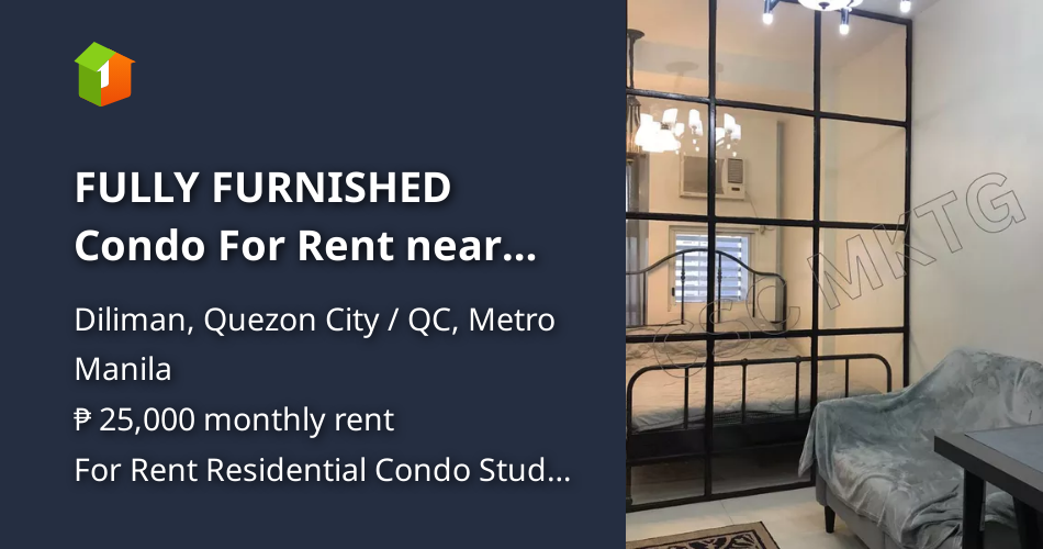 FULLY FURNISHED Condo For Rent near UPD & ADMU [Condo 🏙️] (July 2024) in Diliman, Quezon City